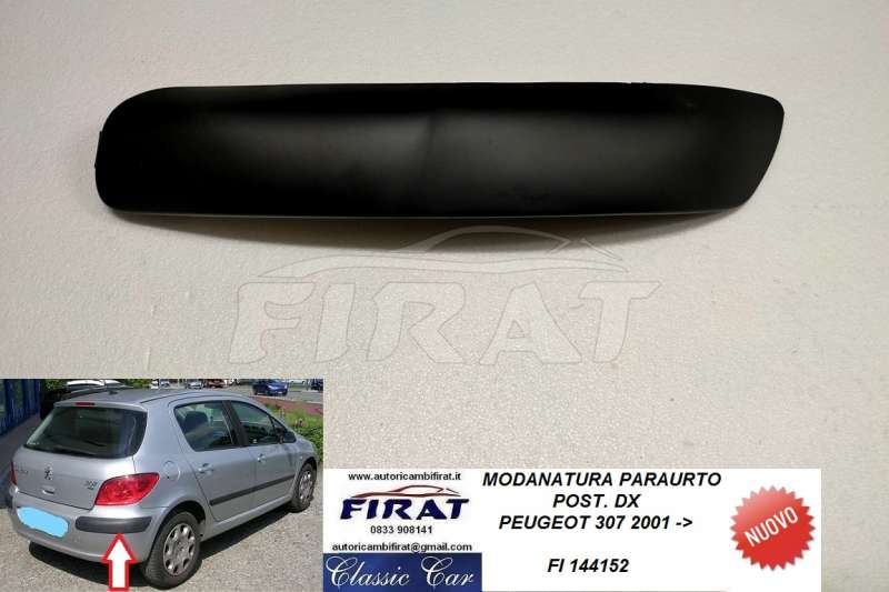 MODANATURA PARAURTO PEUGEOT 307 POST. DX